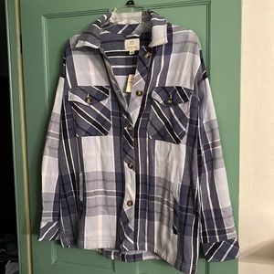 Aerie blue shacket size small